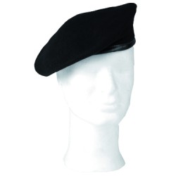 German Black Wool Beret