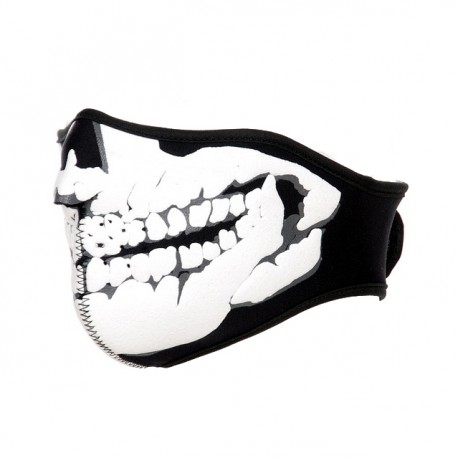 Masque néoprène - Noir - Motif tête de mort Masque néoprène - Noir - Motif tête de mort