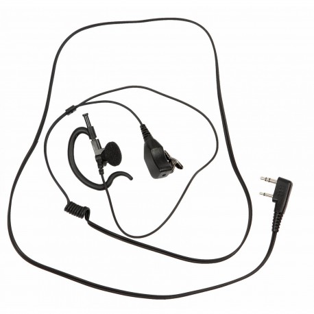 Micro-oreillette PTT prise coudée 2 jack (connectique Kenwood ®) Micro-oreillette PTT prise coudée 2 jack (connectique Kenwood ®)