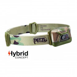 Lampe frontale Hybrid éclairage 2 couleurs Tactikka camouflage - 200 Lumens - Petzl