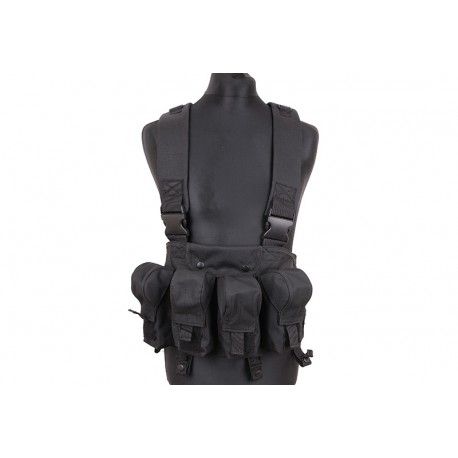 Brelage chest-rig porte-chargeurs AK noir