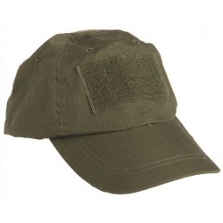 Casquette baseball avec scratch frontal - olive