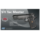 ASG - STI TAC MASTER culasse métal GBB gaz - 0,8 joule - NOIR