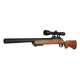Pack Sniper MB02H Type bois avec lunette 3-9X40 + sangle + BB Loader + Housse