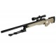 WELL - Pack Sniper MB01C WARRIOR I Tan avec lunette 3-9X40 + Bipied + Sangle + BB loader + housse