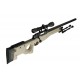 WELL - Pack Sniper MB01C WARRIOR I Tan avec lunette 3-9X40 + Bipied + Sangle + BB loader + housse