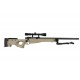 WELL - Pack Sniper MB01C WARRIOR I Tan avec lunette 3-9X40 + Bipied + Sangle + BB loader + housse