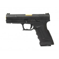 WE - Réplique Pistolet Airsoft GP1799 T1 GBB Gaz - 0,9 joule - NOIR/OR/NOIR