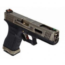 WE - S19 G-FORCE T7 GBB Gaz - ARGENT/ARGENT/NOIR