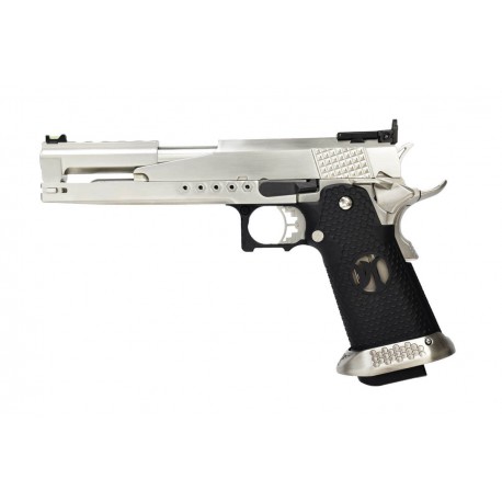 AW CUSTOM - Hi-Capa Dragon HX2201 GBB Gaz - 1 joule - SILVER SLIDE AW CUSTOM - Hi-Capa Dragon HX2201 GBB Gaz - 1 joule - SILVER SLIDE