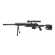 WELL - Pack Sniper MB4411D Noir avec Bipied + lunette 3-9X40 + Sangle + BB loader + Housse