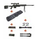 WELL - Pack Sniper MB4411D Noir avec Bipied + lunette 3-9X40 + Sangle + BB loader + Housse
