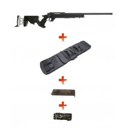 WELL - Pack Sniper MB05A Noir avec Housse + Sangle + BB Loader