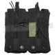 Porte chargeur double MOLLE M4 M16 ouverte noir MFH