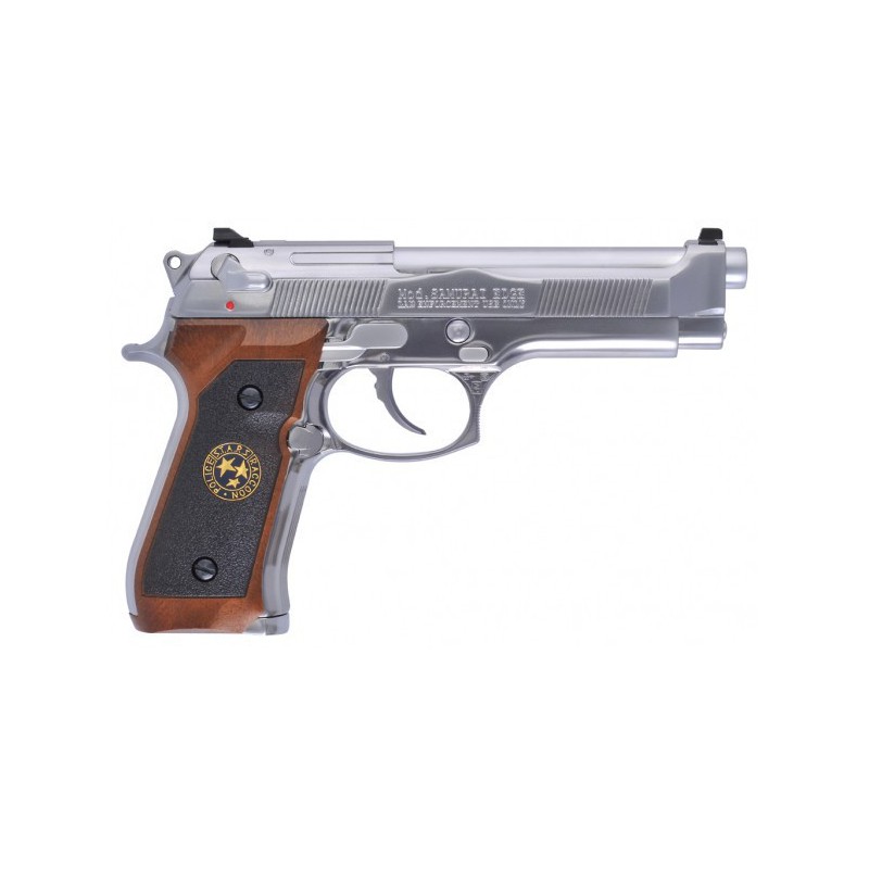 WE Beretta M92 Silver Full Metal Airsoft Gas Blowback Pistol 