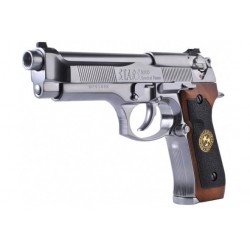 WE - Réplique Pistolet Airsoft M92 SAMURAÏ EDGE BIOHAZARD GBB/gaz - SILVER
