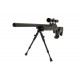 WELL - Pack Sniper MB04D Noir avec lunette 3-9X40 + bipied + sangle + housse