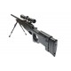 WELL - Sniper MB01 avec lunette et bipied 3-9x40 - 1,8 joule - NOIR
