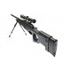 WELL - Pack Sniper MB01 WARRIOR I Noir avec Bipied + lunette 3-9X40 + Sangle + BB loader + Housse