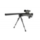 WELL - Pack Sniper MB01 WARRIOR I Noir avec Bipied + lunette 3-9X40 + Sangle + BB loader + Housse