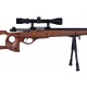 Sniper MB10D type bois avec lunette de visée 3-9x40 et bipied - WELL