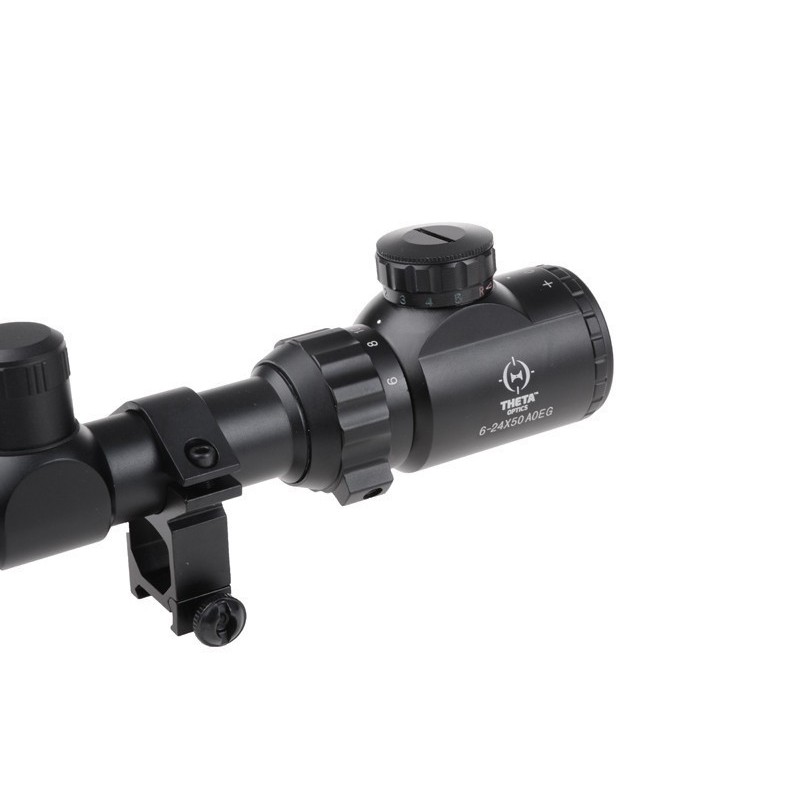 Lunette de sniper avec zoom en 6-24x50 reticule lumineux vert et rouge