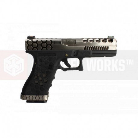 G17 Hex-Cut (AW-VX0100 - Black) gaz blowback - AW CUSTOM G17 Hex-Cut (AW-VX0100 - Black) gaz blowback - AW CUSTOM