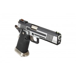 AW CUSTOM - Hi-Capa HX1001 GBB gaz (culasse split) - 1 joule - CHROME