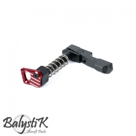 BALYSTIK - Magazine catch CNC ambidextre pour M4/M16 - ROUGE BALYSTIK - Magazine catch CNC ambidextre pour M4/M16 - ROUGE