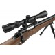 WELL - Sniper MB09D BOIS avec lunette de visée 3-9x40 + Bipied + Sangle + BB loader + Housse