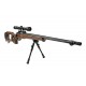 WELL - Sniper MB09D BOIS avec lunette de visée 3-9x40 + Bipied + Sangle + BB loader + Housse