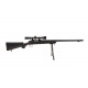 WELL - Sniper MB07D avec lunette 3-9x40 et bipied - 1,5 joule - NOIR