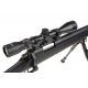 WELL - Sniper MB07D avec lunette 3-9x40 et bipied - 1,5 joule - NOIR