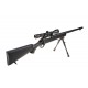 WELL - Pack Sniper MB07D Noir avec Bipied + lunette 3-9X40 + Sangle + BB loader + Housse