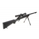 WELL - Sniper MB07D avec lunette 3-9x40 et bipied - 1,5 joule - NOIR