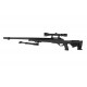 WELL - Pack Sniper MB11D Noir avec avec Bipied + lunette 3-9X40 + Sangle + BB loader + Housse