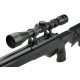 WELL - Pack Sniper MB11D Noir avec avec Bipied + lunette 3-9X40 + Sangle + BB loader + Housse