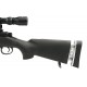 WELL - Pack Sniper MB4405D Noir avec avec Bipied + lunette 3-9X40 + Sangle + BB loader + Housse