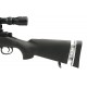 WELL - Sniper MB4405D avec lunette 3-9x40 et bipied - 1,5 joule - NOIR