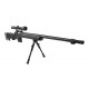 WELL - Pack Sniper MB4405D Noir avec avec Bipied + lunette 3-9X40 + Sangle + BB loader + Housse