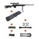 WELL - Pack Sniper MB4405D Noir avec avec Bipied + lunette 3-9X40 + Sangle + BB loader + Housse