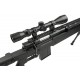 WELL - Sniper MB4406D avec lunette 3-9x40 et bipied - 1,5 joule - NOIR