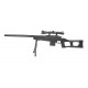 WELL - Pack Sniper MB4408D Noir avec bipied + lunette 3-9x40 + sangle + BB loader + Housse