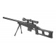 WELL - Sniper MB4408D avec lunette 3-9x40 et bipied - 1,5 joule - NOIR