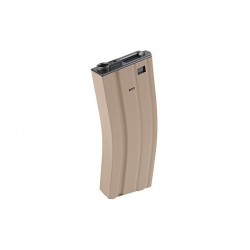 CYMA - Chargeur métal Hi-Cap pour M4/M16 - 350 billes - TAN