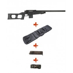 WELL - Pack Sniper MB4408A Noir avec Sangle + BB loader + Housse