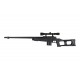 WELL - Pack Sniper MB4409C Noir avec lunette 3-9x40 + Sangle + BB loader + Housse