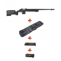 WELL - Pack Sniper MB4416A Noir avec Sangle + BB loader + Housse