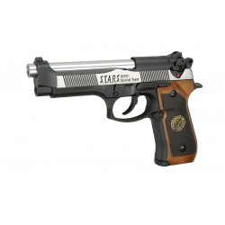 WE - Réplique Pistolet Airsoft M92 SAMURAÏ EDGE BIOHAZARD GBB/Gaz - Dual tone