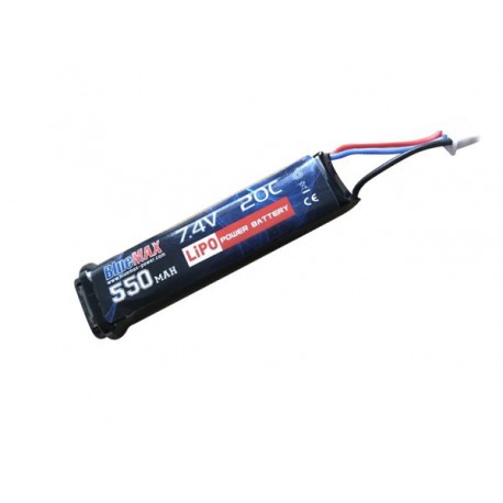 BLUE MAX - Batterie Lipo 7,4V 550mAh 20C AEP BLUE MAX - Batterie Lipo 7,4V 550mAh 20C AEP